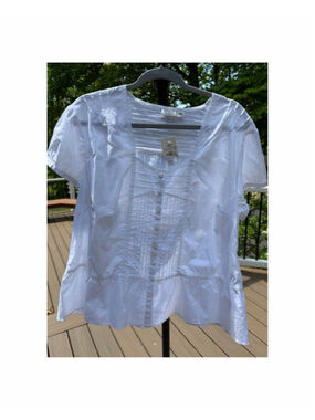 Cato White Blouse Plus Size 18/20W NWT
